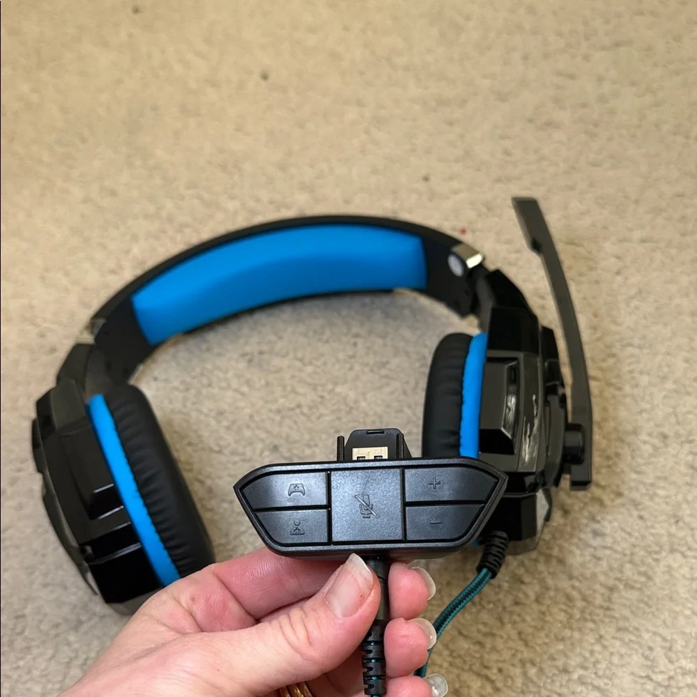 Blue and Black Gaming Headset